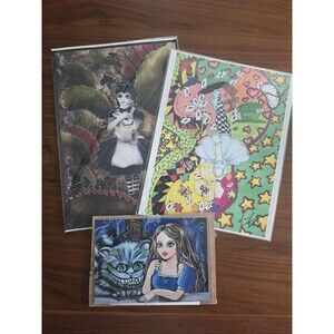 Alice in Wonderland Art Print Lot of 3 Various Artist & Sizes